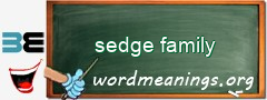 WordMeaning blackboard for sedge family